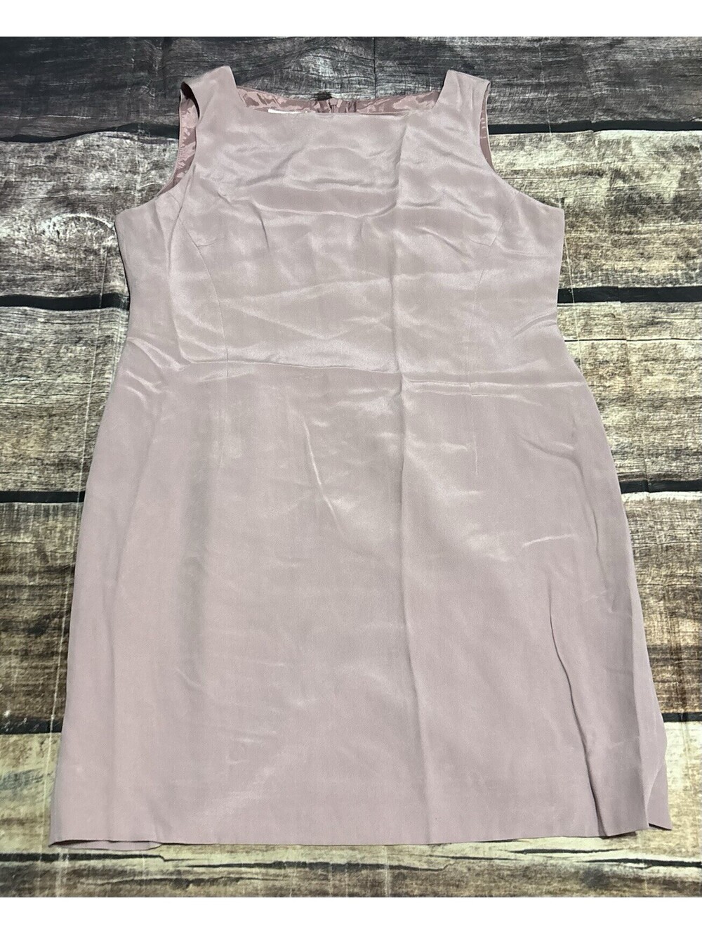 VTG Rena Rowan Dress Womens 14P Silk Sleeveless Pink Lined
